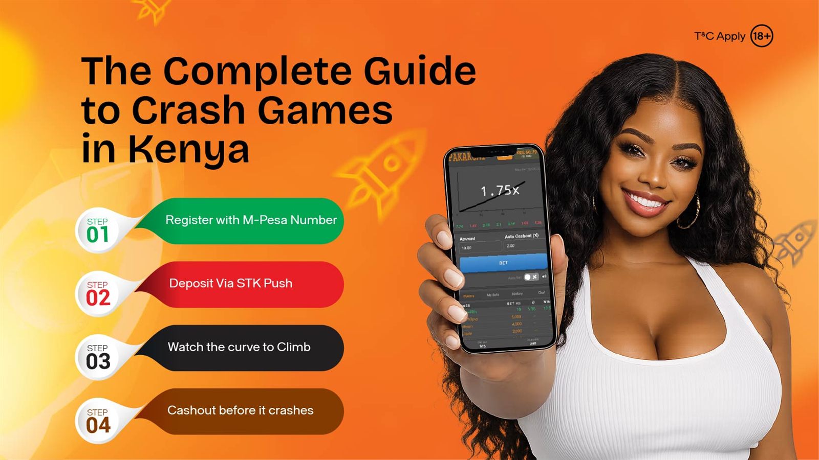 The Complete Guide to Crash Games in Kenya: register with M-Pesa, deposit via STK push, watch the curve climb, cash out before it crashes